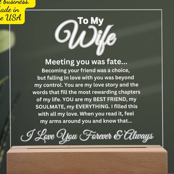 To My Wife Sentimental Gift, Surprise Wife Christmas Gift, Wife Birthday Gift, Wife on Anniversary, Office Gift for Wife, Wife Work Gift