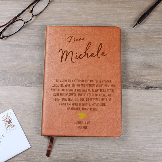 Personalized Journal Unique Holiday Gift Christmas Graduation Wedding Dear Daughter Letter Journal Notebook Birthday Custom Journal
