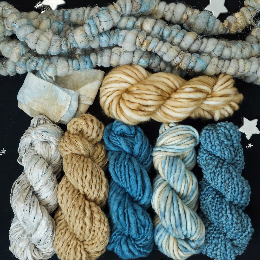 Large Art Yarn Fiber Pack jupiter Storms handspun & Etsy