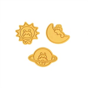 Sun Moon Planet Rabbit Cookie Mold, Cookie Cutter, Cookie Embosser, Cookie Press, Cookie Stamp, Biscuit Cutter, Biscuit Mold, Bunny, Baking