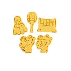 Badminton Cookie Mold, Cookie Cutter, Cookie Embosser, Cookie Press, Cookie Stamp, Biscuit Cutter, Biscuit Mold, Baking Tool, Sports
