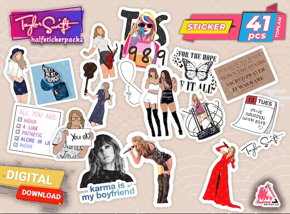 Taylor Swift Sticker Pack Sticker for Sale by Alycialackey