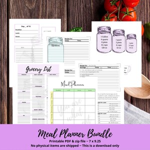 Planejador semanal com lista de compras, lista de compras, cartões de receitas, planejador de armazenamento de alimentos, armazenamento de alimentos de curto e longo prazo