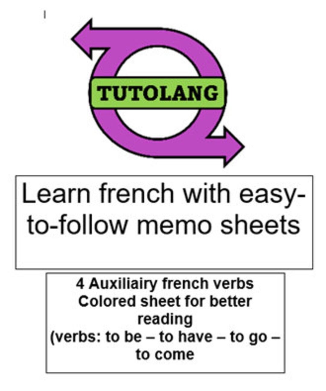 Auxiliary French Verbs Etsy