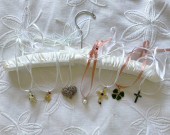 Vintage Pendant Ribbon Necklaces