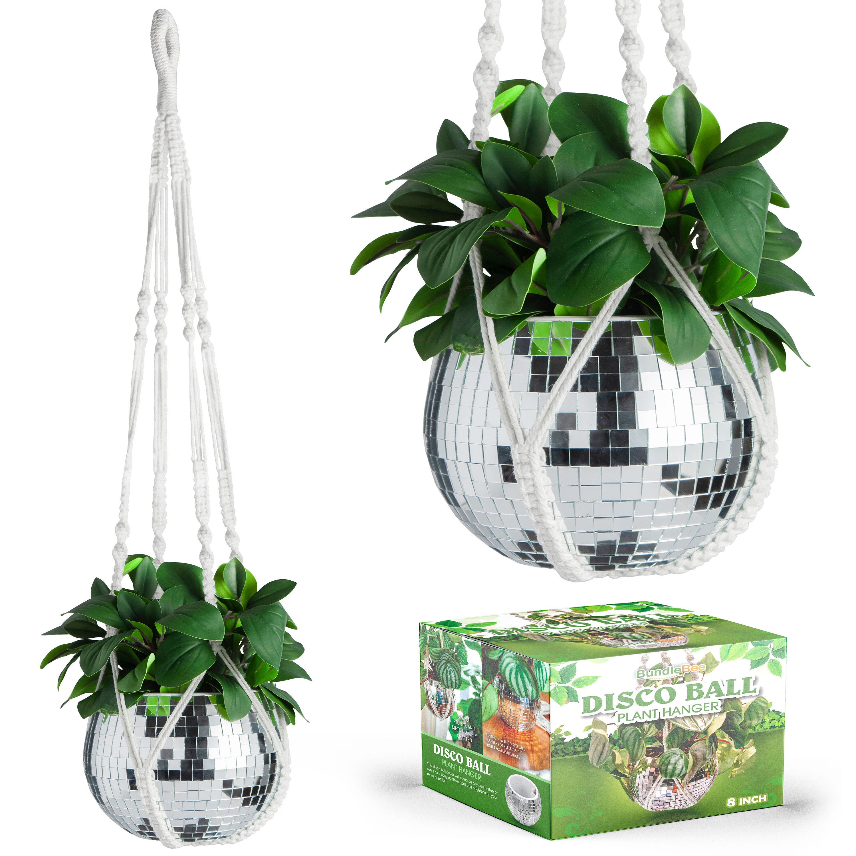 Disco Ball Mirror Ball Hanging Flower Pot Hanging Basket - Temu