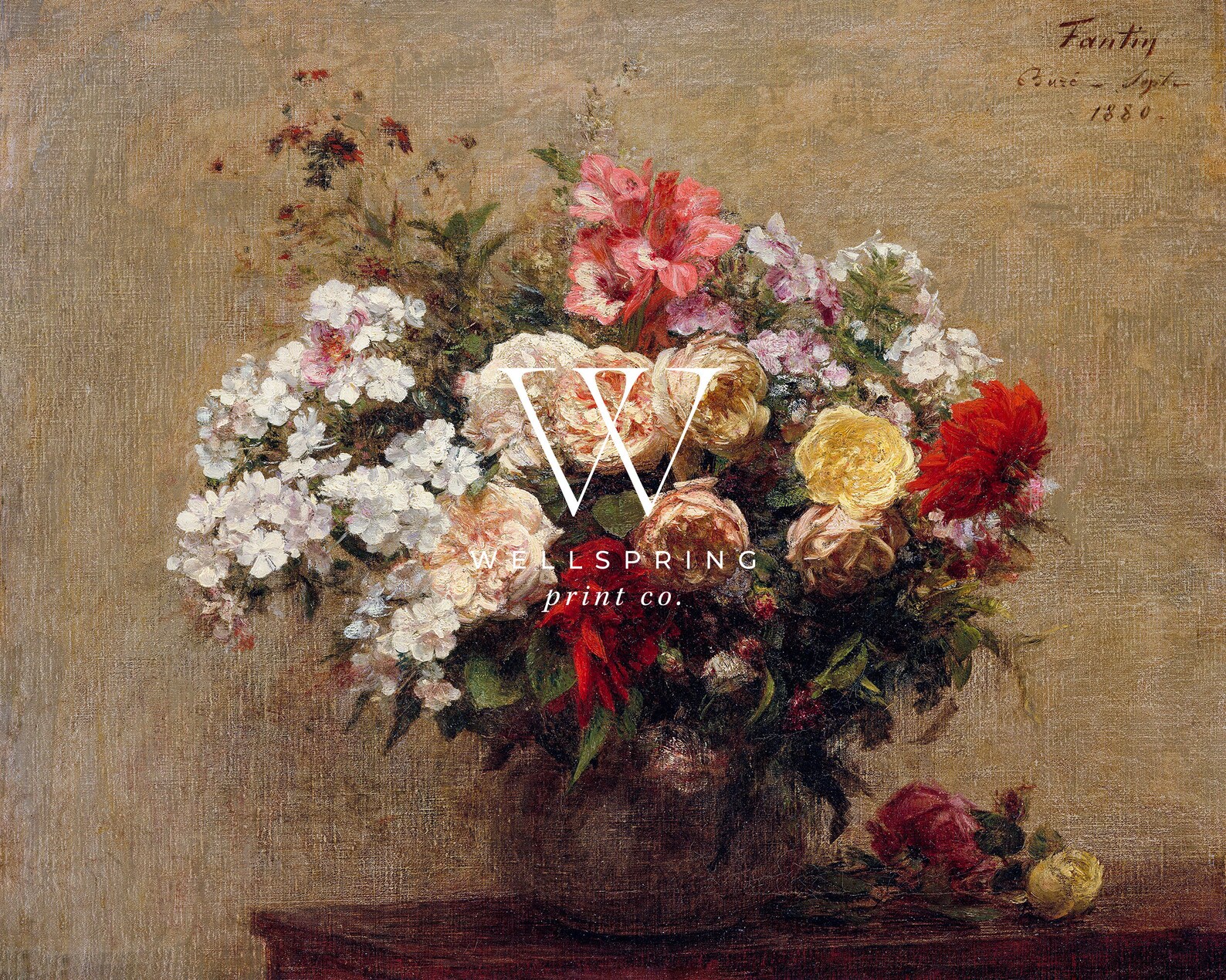 Antique Floral Wall Art Painting Vintage Art Print French Etsy