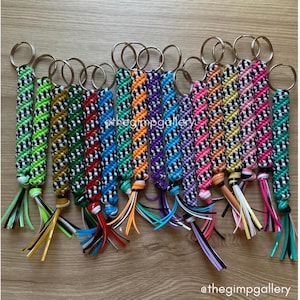 Zebra Stitch Gimp Keychain, Rexlace Keychain, Boondoggle Keychain