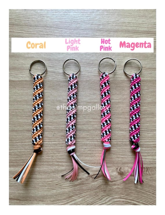 Handmade Zebra Stitch Rexlace Keychain: Boondoggle Gimp Keyring - Etsy