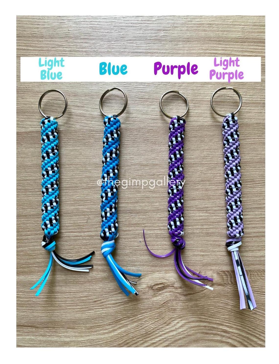 Handmade Zebra Stitch Rexlace Keychain: Boondoggle Gimp Keyring - Etsy