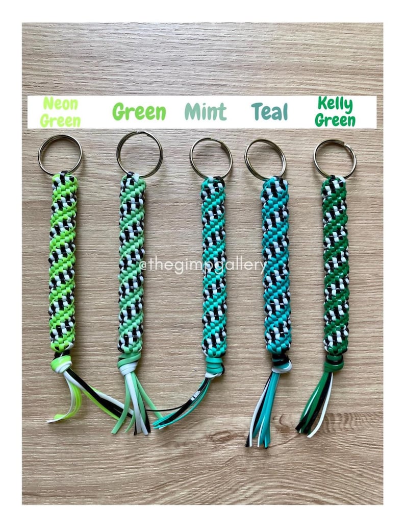 Handmade Zebra Stitch Rexlace Keychain: Boondoggle Gimp Keyring - Etsy