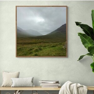 Glencoe Scottish Highlands Wall Art Mystery Fog Digital Art Scotland NC500