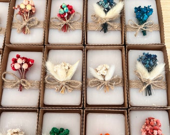 Personalized Soap Favors, Dried Flower, Wedding Guest Gifts