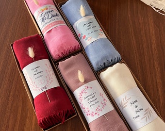 50 pcs Bulk Pashmina Wedding Shawl, Bridal Shower Favor, Bridesmaid Gift