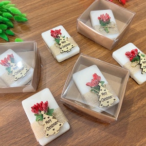 Christmas Scent Soap Favors | Personalized Christmas Gifts | Custom Christmas Favors | Christmas Table | New Year Merry Christmas Favors