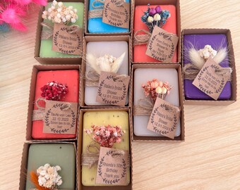 75 PCS Wedding Soap Favors For Guests in Bulk, Personalized Soap Gifts, Handmade Soap Favors, Bridal Shower Soap Favors, Mini Soap Favors