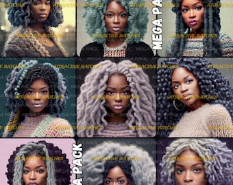 Realistic Clipart Black Women Decor Instant Download Melanin Gifts Magic Beautiful Personal Projects