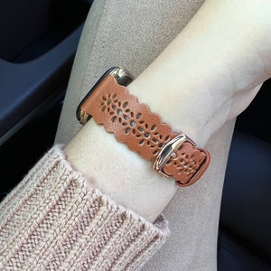 Fitbit SENSE Watch Band Fitbit Versa 3 Wristband Chic Leather Replacement Strap for Fitbit Watch Casual Watchband 20mm, Unique Gift Idea