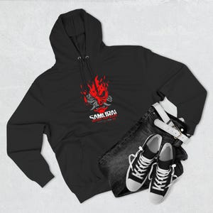 Cyberpunk 2077 Samurai Reunion Tour Pullover Hoodie | Men's Vintage Gaming Sweatshirt | Rock Band Streetwear Shirt | Gift For Him image 8
