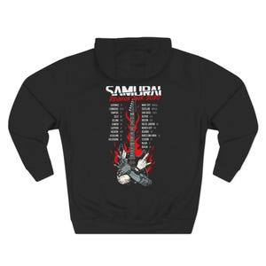 Cyberpunk 2077 Samurai Reunion Tour Pullover Hoodie | Men's Vintage Gaming Sweatshirt | Rock Band Streetwear Shirt | Gift For Him image 7