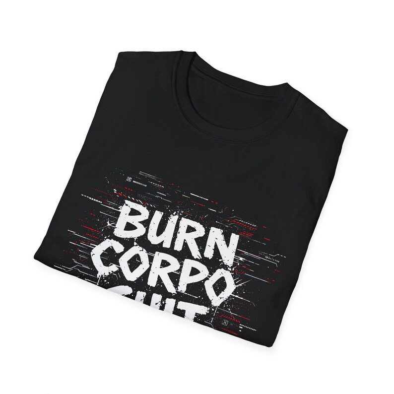Cyberpunk 2077 Brennen Corpo Shit T-Shirt | Dystopian Gamer Tee | Rebel Punk Streetwear Hemd | Geschenk für Ihn Bild 7
