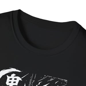 Cyberpunk 2077 Samurai Oni T-Shirt | Men's Streetwear Cosplay Gaming Tee | Monochrome Graphic Shirt | Gift for Him image 6