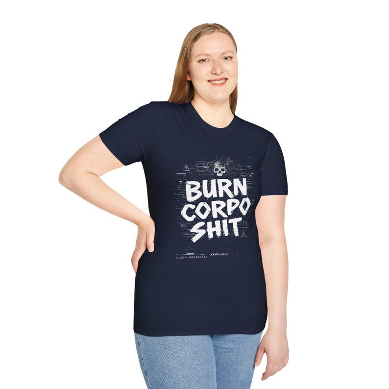 Camiseta unisex Cyberpunk 2077 Burn Corpo Shit / Camiseta de estilo urbano rebelde punk / Camiseta de jugador futurista distópica / Regalo para él imagen 11