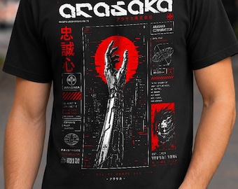 Cyberpunk 2077 Arasaka Futuristic T-Shirt | Dystopian Techwear Graphic Tee | Sci-Fi Gaming Shirt | Gift For Him