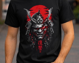 Fallen Shogun Samurai Men's T-Shirt | Vintage Streetwear Graphic Tee | Japanese Warrior Design | Gift For Him