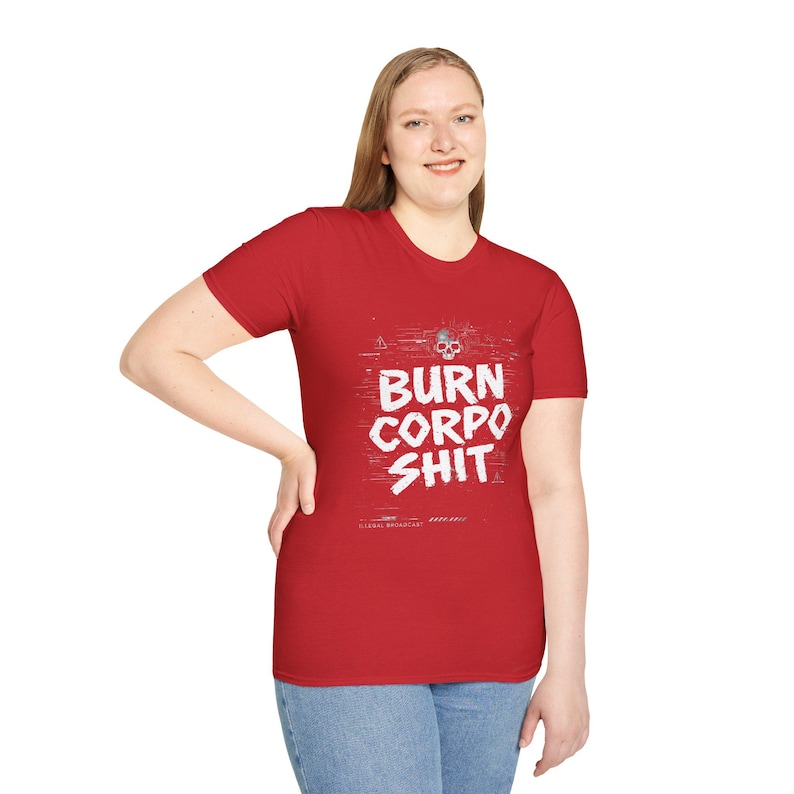 Camiseta unisex Cyberpunk 2077 Burn Corpo Shit / Camiseta de estilo urbano rebelde punk / Camiseta de jugador futurista distópica / Regalo para él imagen 12