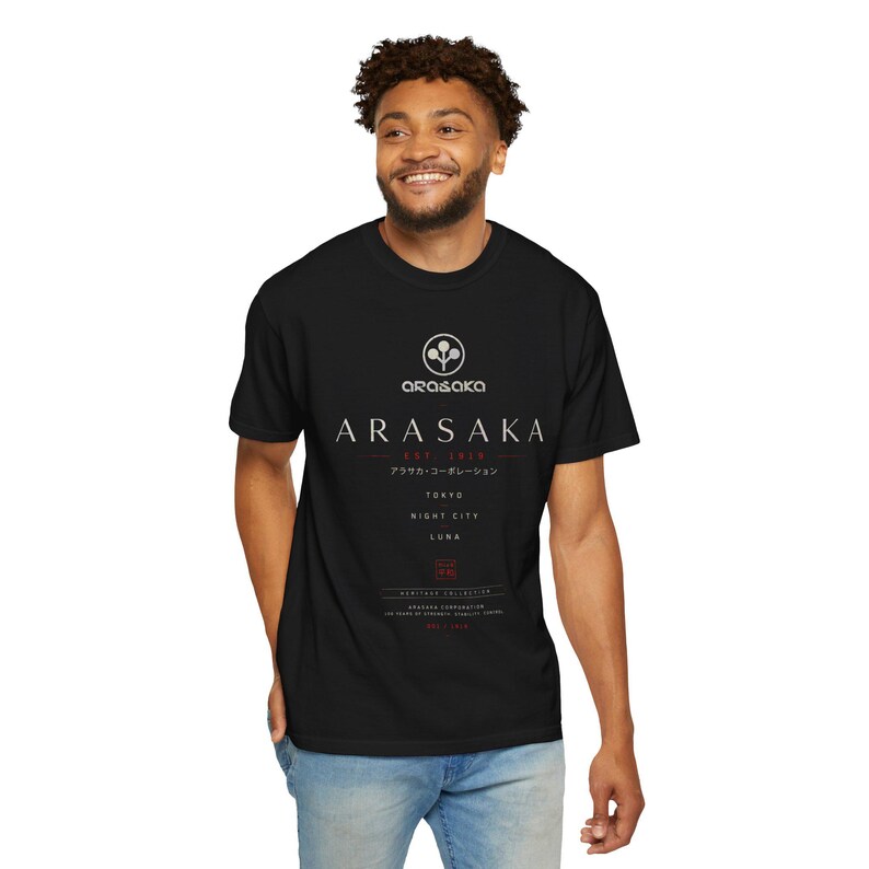 Cyberpunk 2077 Arasaka Heritage Collection T-Shirt | Luxury Gaming Shirt | Black Streetwear Tee | Gift For Him image 13