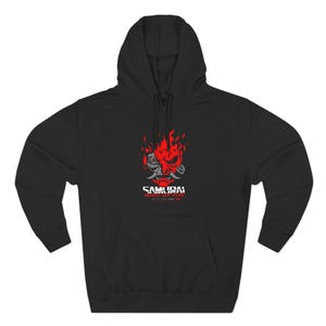 Cyberpunk 2077 Samurai Reunion Tour Pullover Hoodie | Men's Vintage Gaming Sweatshirt | Rock Band Streetwear Shirt | Gift For Him image 6