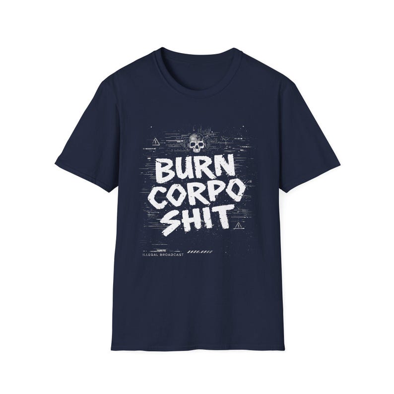 Camiseta unisex Cyberpunk 2077 Burn Corpo Shit / Camiseta de estilo urbano rebelde punk / Camiseta de jugador futurista distópica / Regalo para él imagen 5