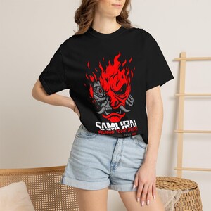 Maglietta Cyberpunk 2077 Samurai Reunion Tour / Maglietta da gioco Vintage Night City / Maglietta streetwear rock / Regalo per lui immagine 6