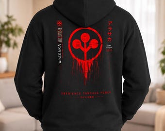 Cyberpunk 2077 Arasaka Corporation Pullover Hoodie | Sci Fi Gaming Futuristic Sweatshirt | Back Print Hoodie | Gift For Him