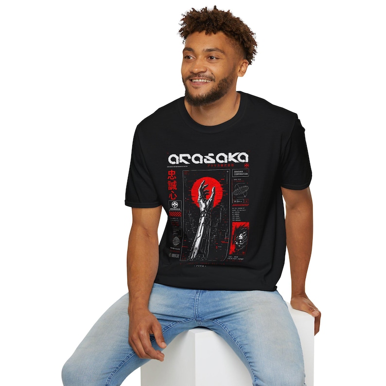Cyberpunk 2077 Arasaka Futuristic T-Shirt | Dystopian Techwear Graphic Tee | Sci-Fi Gaming Shirt | Gift For Him image 15