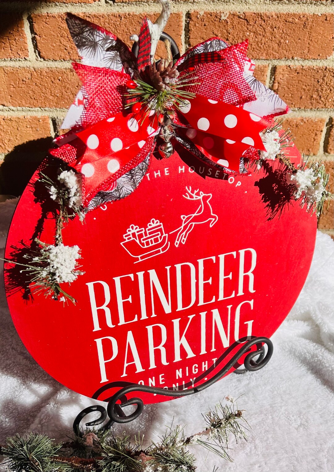 Reindeer Parking Decor Etsy