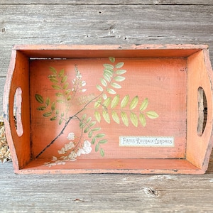 Rustic Vintage Decorative Wooden Serving Tray, French Farmhouse Serving Tray, Salvaged Wood Tray
