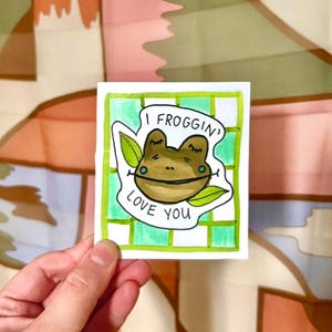 I froggin’ love you handmade frog love card