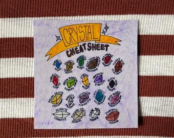Crystal Cheat Sheet - Etsy Canada