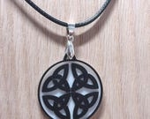 Viking/Celtic Cross Pendant. 3d printed strong and lightweight. Attached to 20 inch waxed cord Necklace.