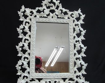 Ornate Metal Vanity Mirror vintage