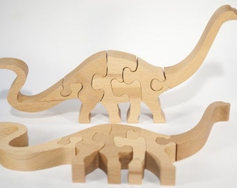 Personalized Dinosaur Toy, Wooden Dinosaur Puzzle, Educational Gifts for Kids, Wooden Name Puzzle, Montessori Puzzle Animals, Toddler Toys