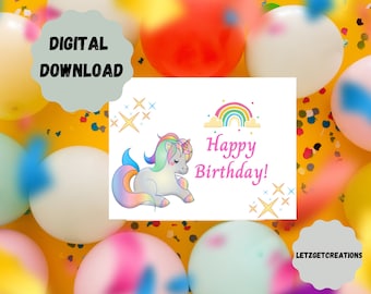 Printable Happy Birthday Popcorn Card Instant Download 7x5 - Etsy