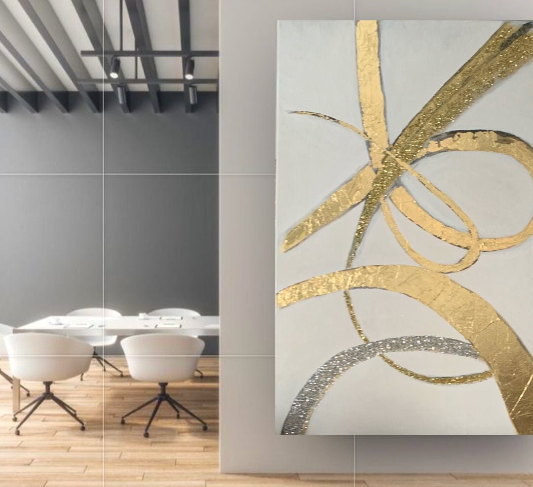 Gold and silver wall art discount