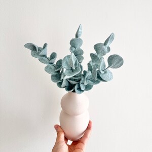 Déco plante d'eucalyptus branche artificielle d'eucalyptus pour de mariage et la maison idée cadeau d'invité tige feuilles en laine feutrée image 8
