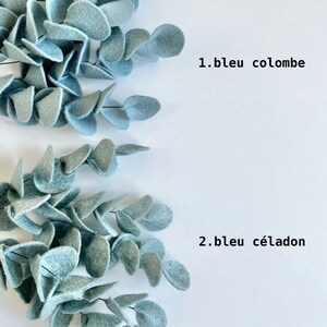 Déco plante d'eucalyptus branche artificielle d'eucalyptus pour de mariage et la maison idée cadeau d'invité tige feuilles en laine feutrée image 3