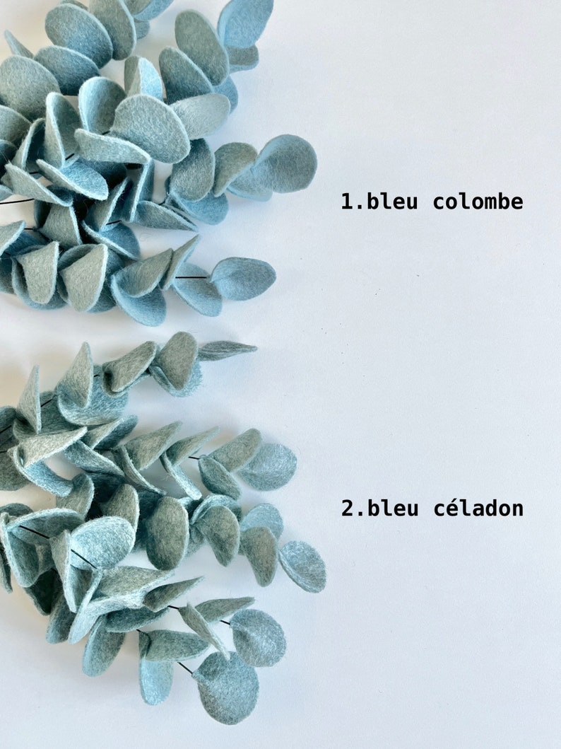 Déco plante d'eucalyptus branche artificielle d'eucalyptus pour de mariage et la maison idée cadeau d'invité tige feuilles en laine feutrée image 3