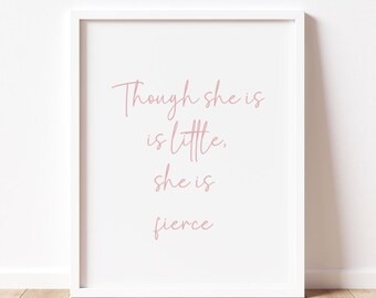 Inspirational quote girl nursery pastel pink decor newborn baby inexpensive gift idea new mom present strong daughter quote DIGITAL DOWNLOAD