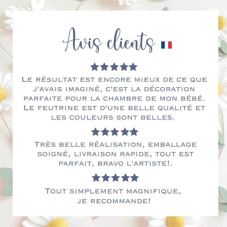 Guirlande marguerite chambre d'enfant suspension murale dekoration d'intérieur fleur blanche en feutrine idé déco florale salle de jeux bild 6